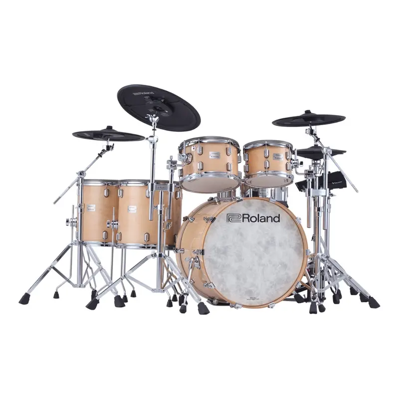 Roland Vad716Gns Full V-Drums Acoustic-Style Kit – Gloss Natural With Dw 3000 Hardware 1