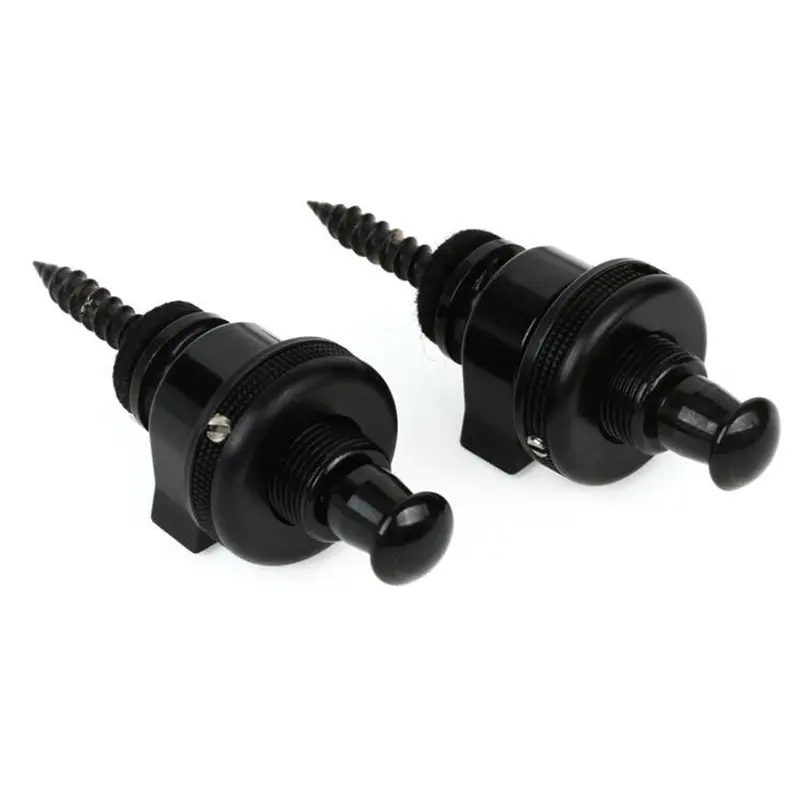Schaller S-Locks Strap Lock System – Black Chrome Finish 1