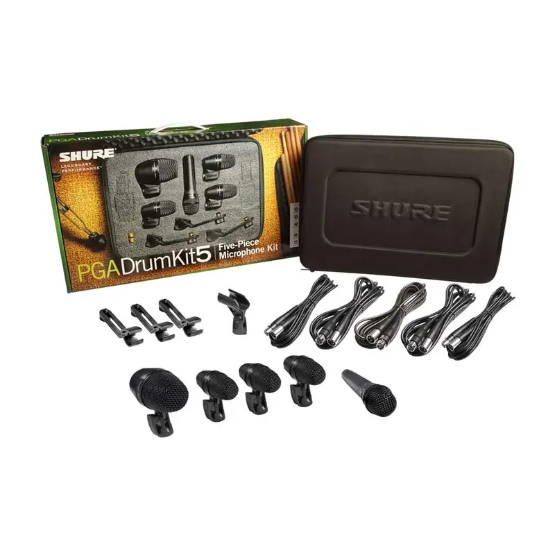 Shure Pg Drum Microphone Kit – 5-Piece Professional Recording Bundle 1