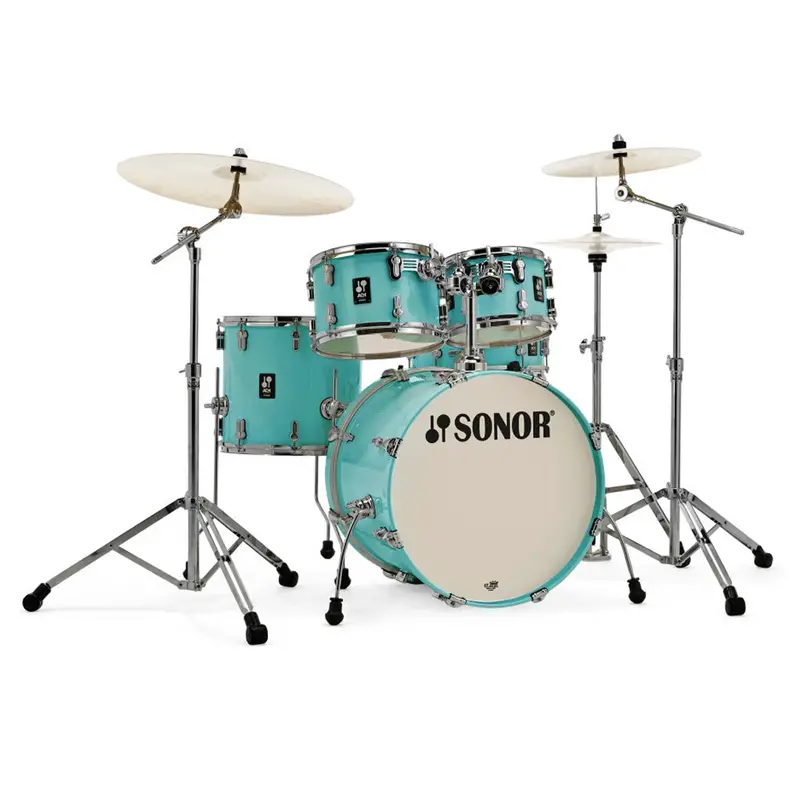 Sonor Aq1 Studio 5-Piece Drum Kit With 2000 Series Hardware – Light Green 1