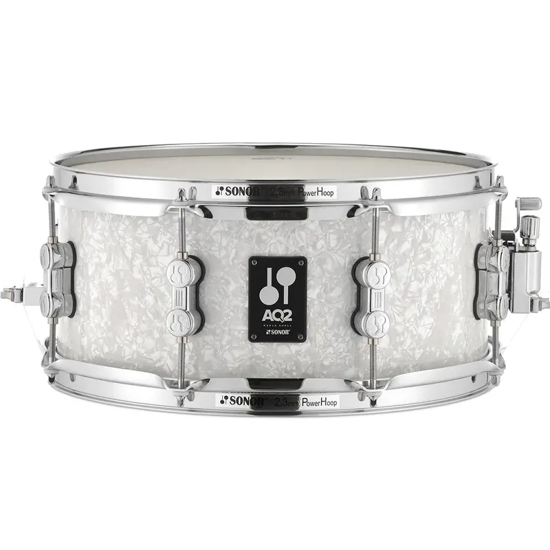 Sonor Aq2 13" X 6" Birch Snare Drum – White Pearl Wrap 1