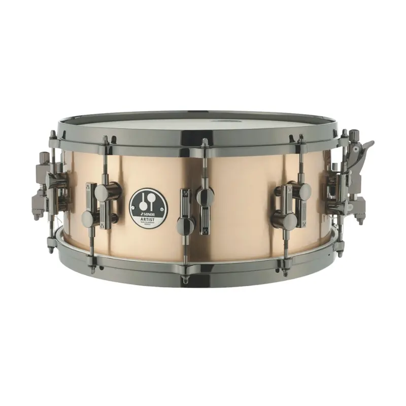 Sonor Artist Series Cast Bronze Snare Drum – 14" X 6", Black Chrome Hardware 1
