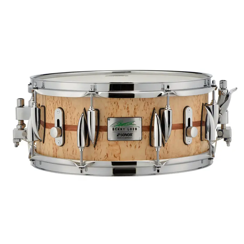 Sonor Benny Greb 13X5.75-Inch Birch Veneer Snare Drum – Bubinga Inlay 1