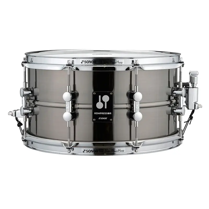 Sonor Kompressor 13X7-Inch Black Nickel-Plated Brass Snare Drum 1