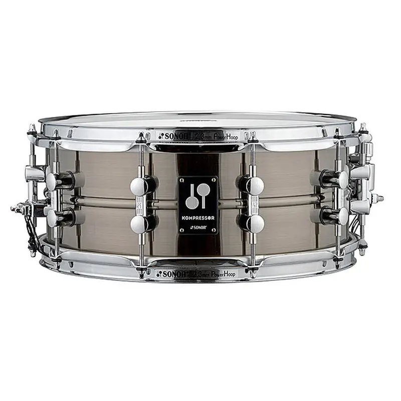 Sonor Kompressor 14X5.75-Inch Black Nickel-Plated Brass Snare Drum 1