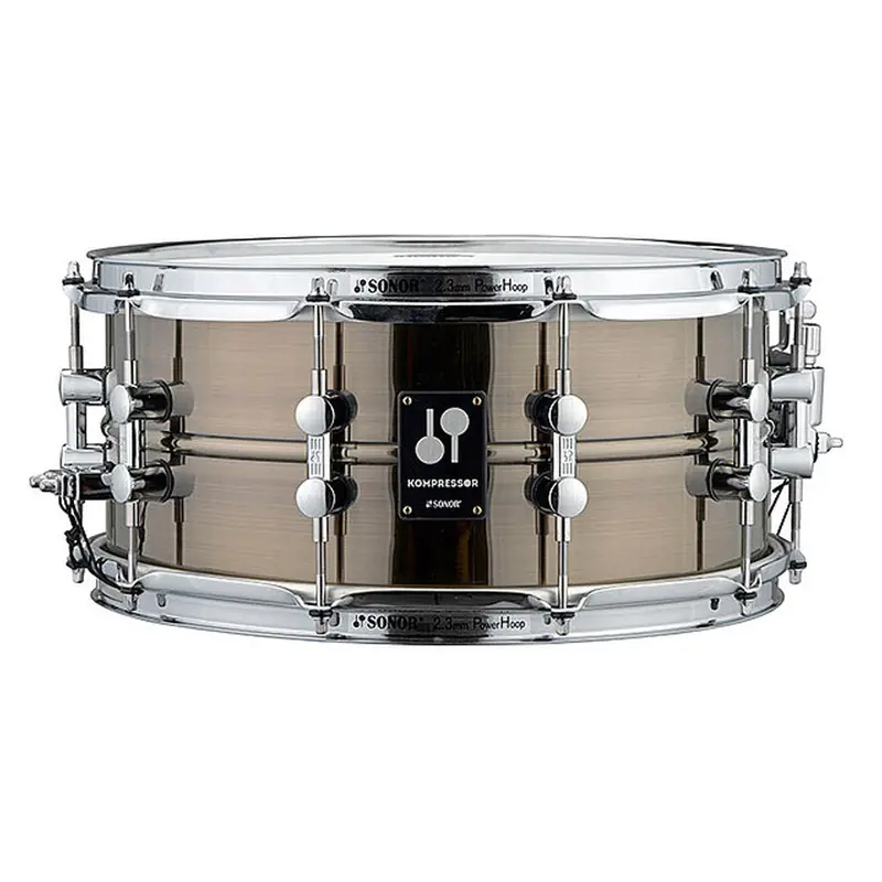 Sonor Kompressor 14X6.5-Inch Black Nickel-Plated Brass Snare Drum 1