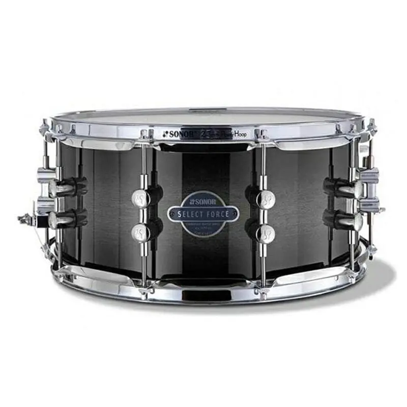 Sonor Select Force 14" × 6.5" Maple Snare Drum – Transparent Black Finish 1