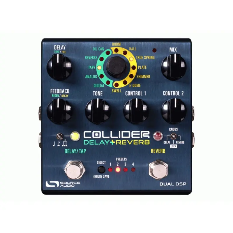 Source Audio Collider Stereo Delay And Reverb Dual-Engine Pedal 1