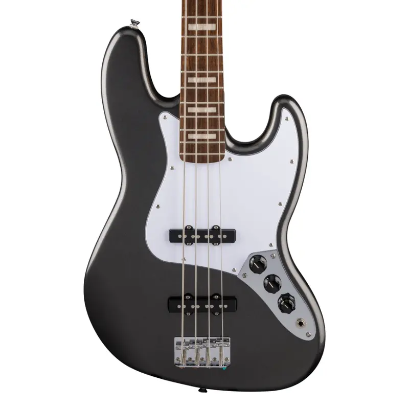 Squier Active Jazz Bass – Charcoal Frost Metallic With Laurel Fingerboard 1