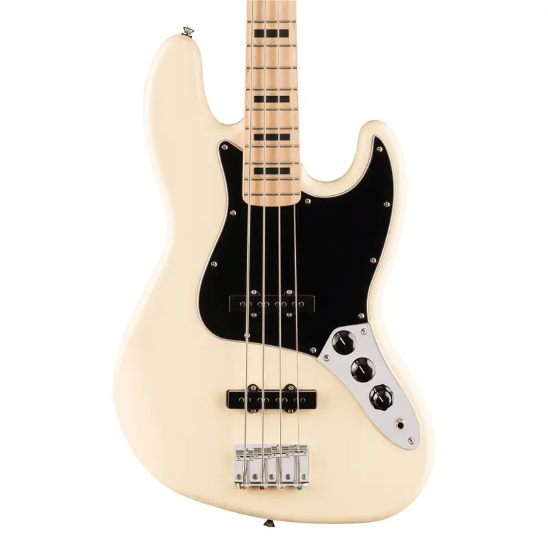Squier Affinity Jazz Bass – Active Electronics, Maple Fingerboard, Black Pickguard, Olympic White Finish 1