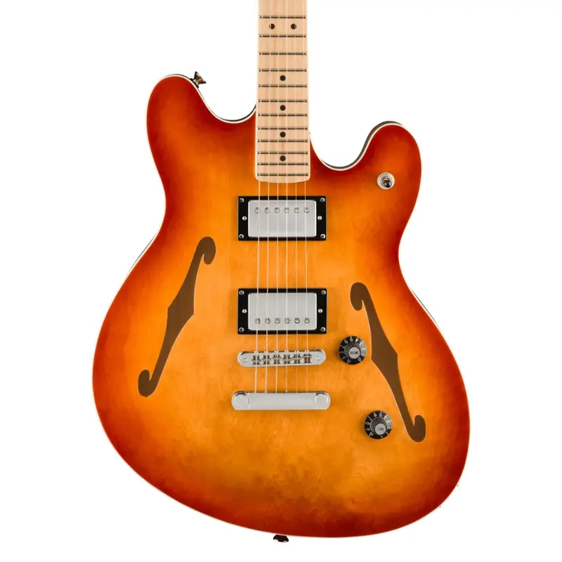 Squier Affinity Starcaster Deluxe Electric Guitar – Sienna Sunburst, Maple Fingerboard 1