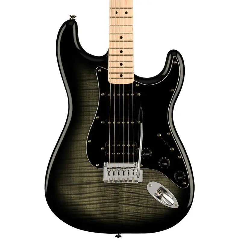 Squier Affinity Stratocaster Fmt Hss – Black Burst Finish With Humbucker-Single-Single Pickup Layout 1