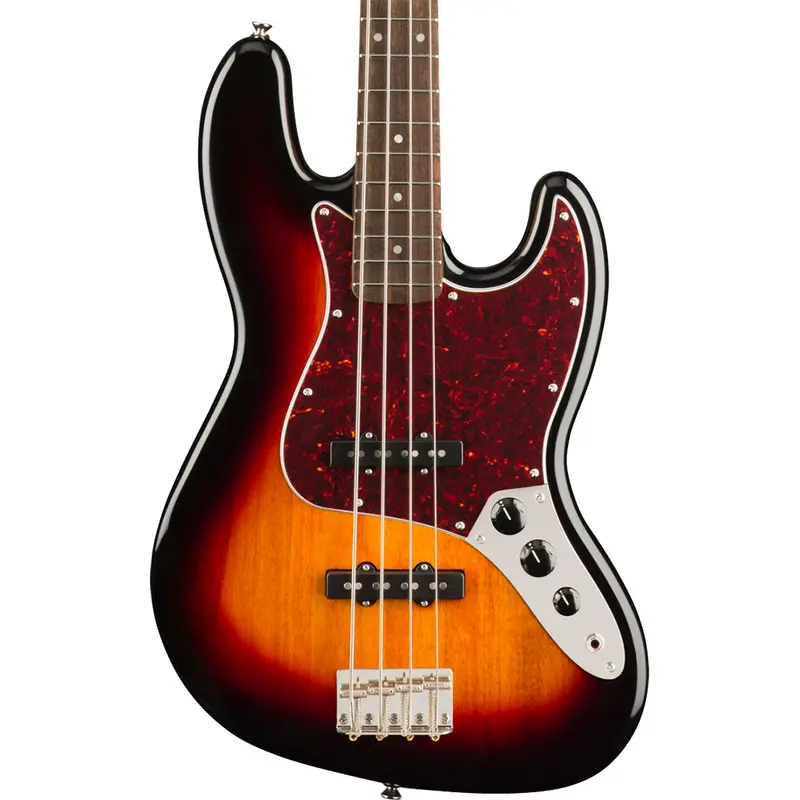 Squier Classic Vibe ’60S Jazz Bass – 3-Tone Sunburst, Laurel Fingerboard 1