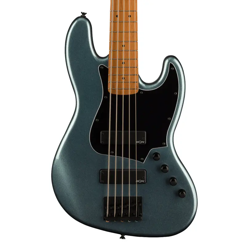 Squier Contemporary Active Jazz Bass Hh V B-Stock – Gunmetal Metallic With Roasted Maple Fingerboard 1