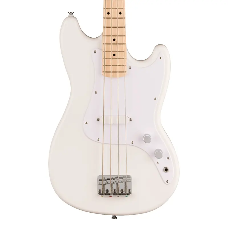 Squier Sonic Bronco Short-Scale Bass Guitar – Arctic White With Maple Fingerboard 1