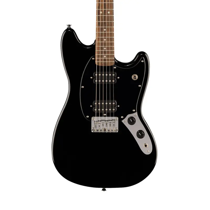 Squier Sonic Mustang Hh Electric Guitar With Laurel Fingerboard In Sleek Black 1