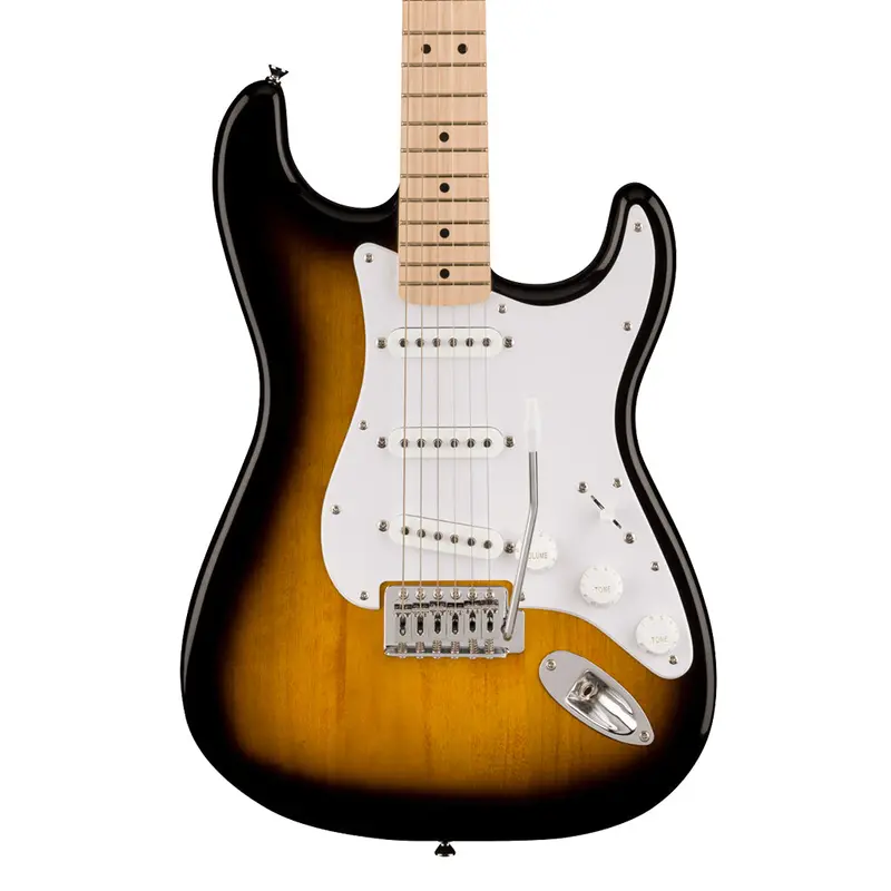 Squier Sonic Stratocaster Electric Guitar – Two-Color Sunburst Finish 1
