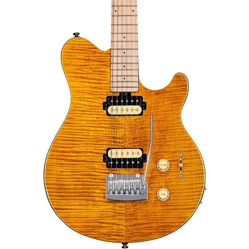 Sterling Ax3Fm Bass With Transparent Gold Finish And Flame Maple Top 1