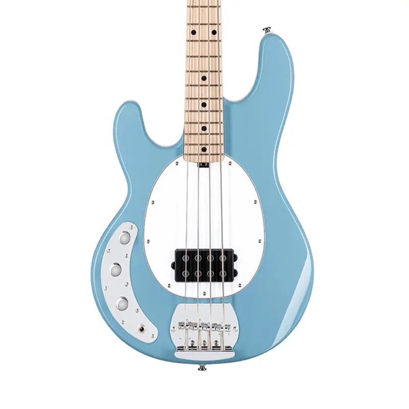 Sterling By Music Man Ray4 Left-Handed Bass Guitar With Maple Neck In Chopper Blue 1