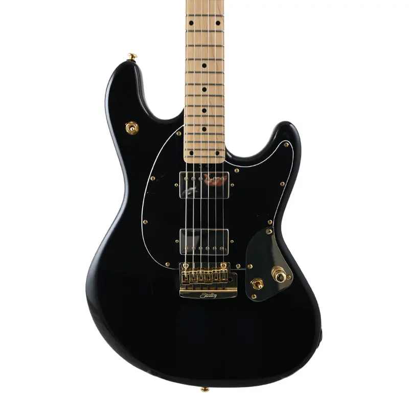 Sterling By Music Man Stingray Bass – B-Stock, Jared Dines Signature Model In Black With Gold Hardware 1
