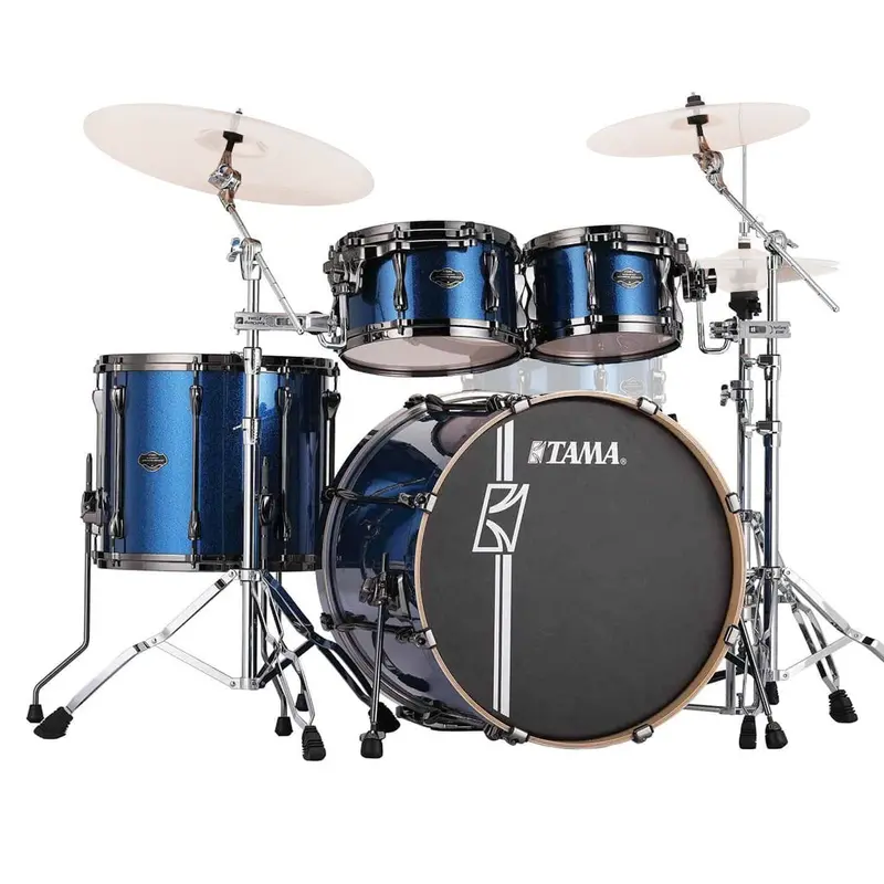 Tama Superstar Hyper-Drive Complete Drum Kit Mk52Hzbns – 22" Bass Drum, Indigo Sparkle, Includes Hb5W Hardware 1