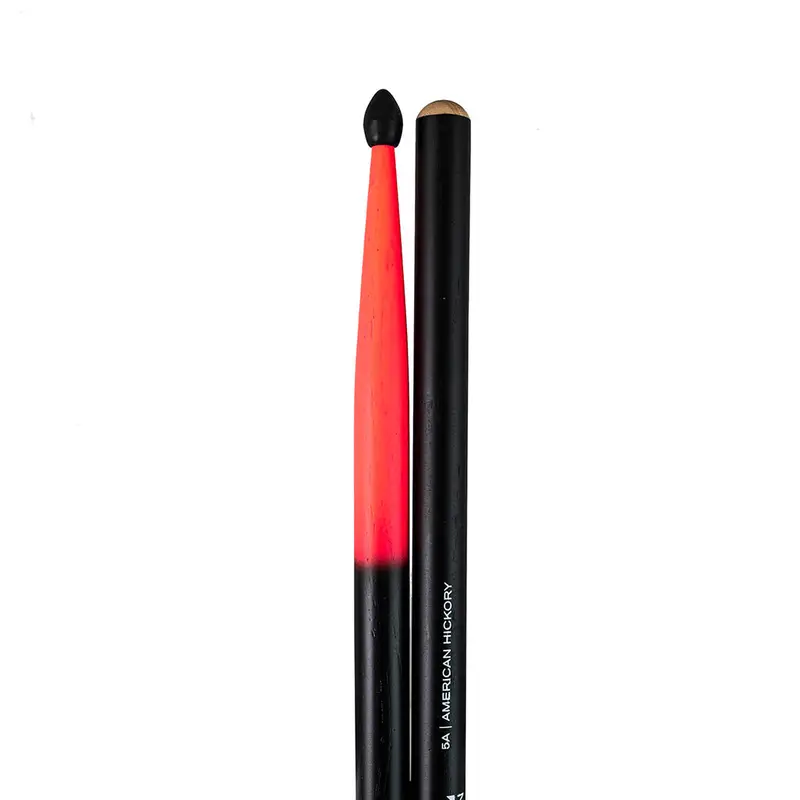 Total Percussion 5A Drumsticks – Nylon Tip, Fluoro Pink/Black 1