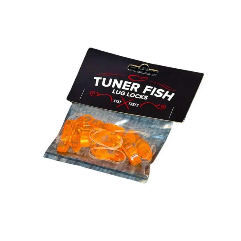 Tuner Fish Lug Locks – Orange 8-Pack For Secure Drum Tuning 1