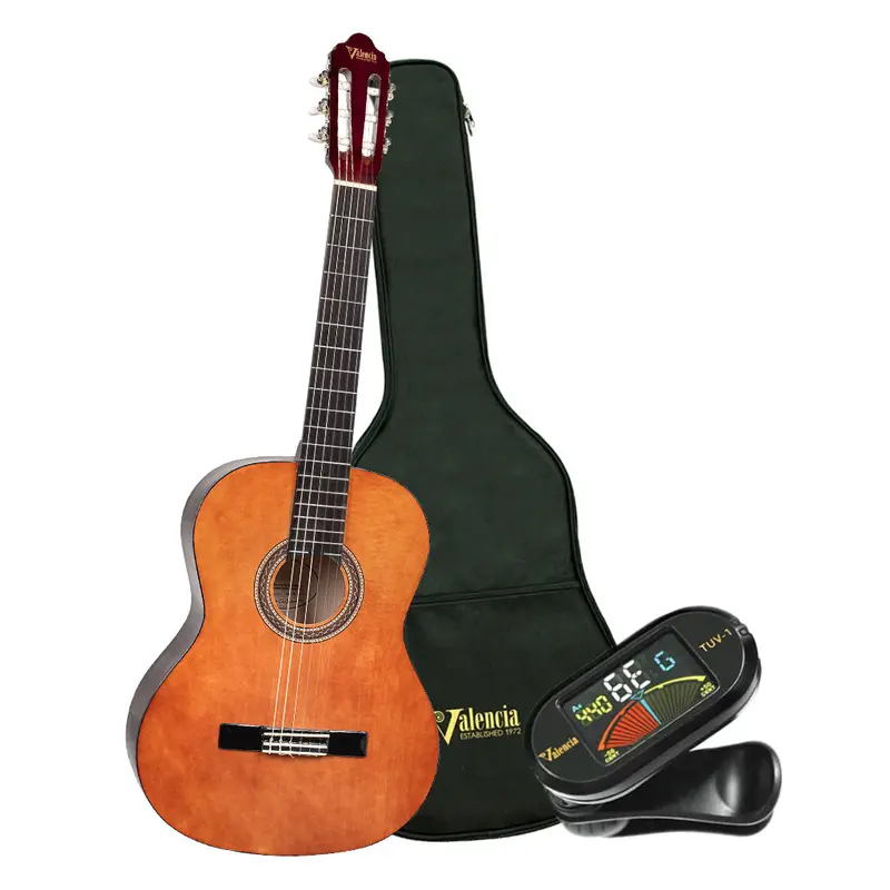 Valencia 100 Series Full-Size Gloss Finish Classical Guitar 1