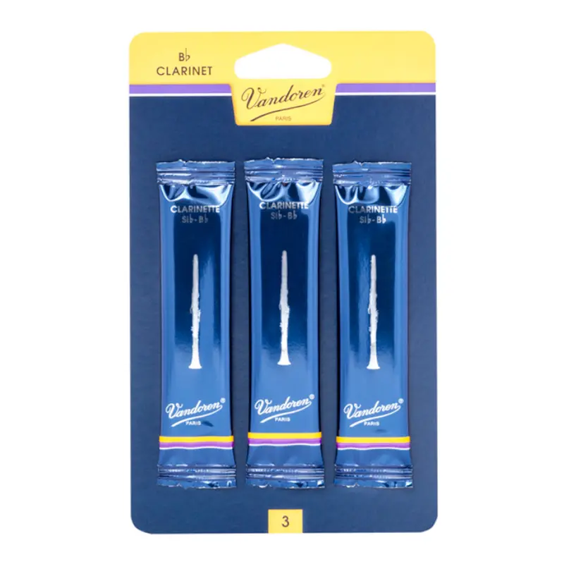 Vandoren Traditional B♭ Clarinet Reeds, Strength 2.5 – Set Of 3 1