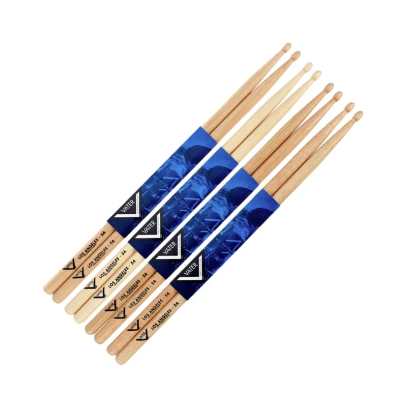Vater Vsp5Aw American Hickory Drumsticks – Los Angeles 5A, 4-Pack 1