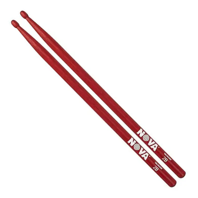 Vic Firth Nova 2B Drumsticks – Red Finish 1