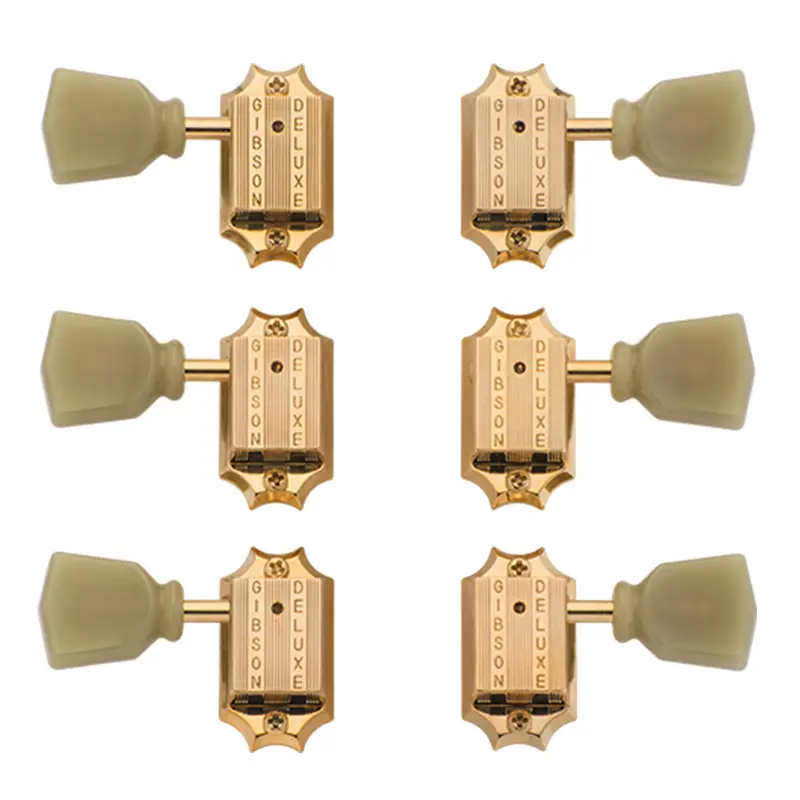 Vintage Gold Gibson Deluxe Green Key Tuner Set – 6-In-1 Precision Tuning System 1
