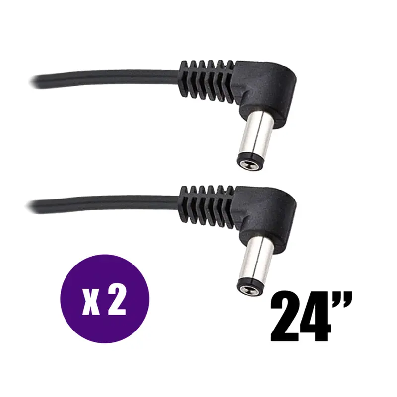 Voodoo Lab Standard Polarity 2.1Mm Right-Angle Cable – 24" – 2-Pack 1