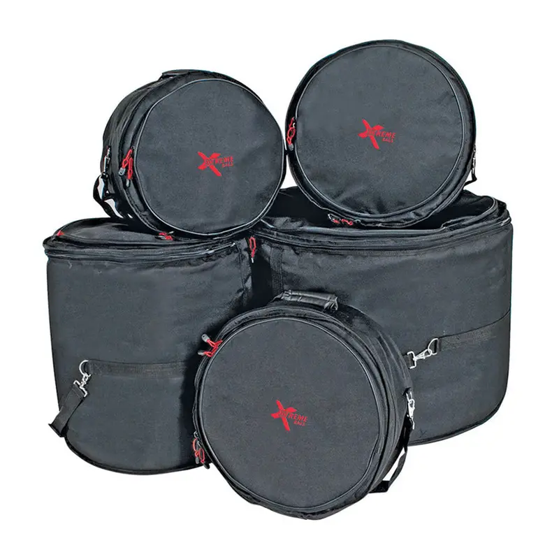 Xtreme Rock Drum Bag Set – Fits 22" Bass, 12" & 13" Toms, 16" Floor Tom, And 14" Snare 1