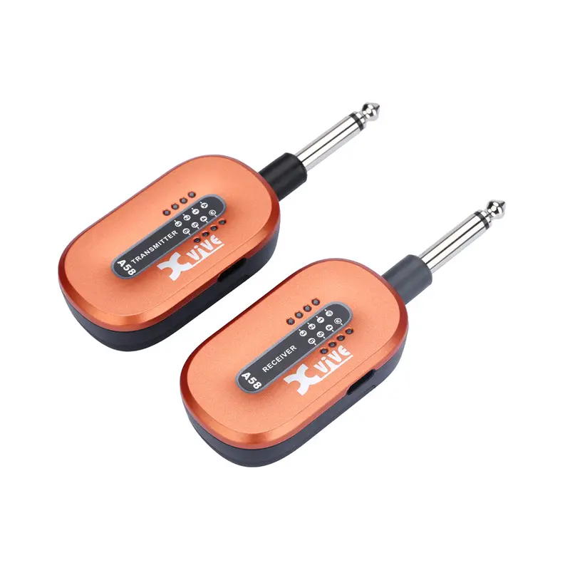 Xvive A58 5.8Ghz Orange Guitar Wireless System 1