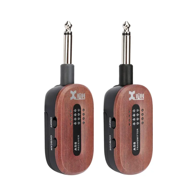 Xvive A58 Mahogany-Finish Wireless Guitar Transmitter System 1