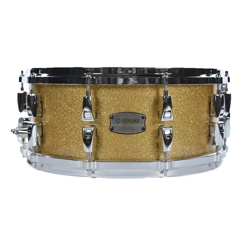 Yamaha Absolute Hybrid Maple Snare – 14" X 6", Gold Champagne Sparkle Finish 1