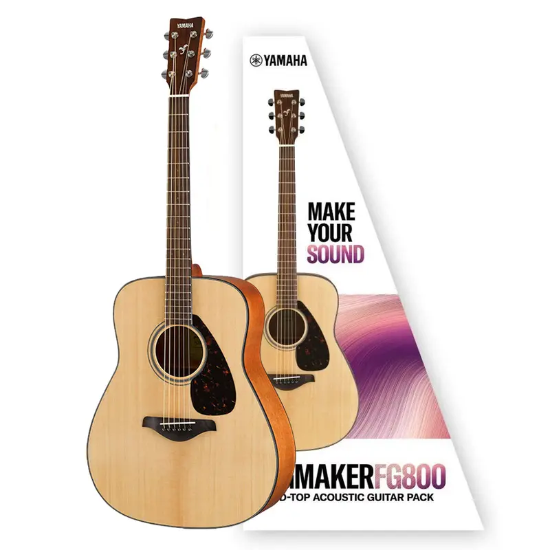 Yamaha Fg800Nt Gigmaker Acoustic Guitar Starter Pack – Includes Essentials 1