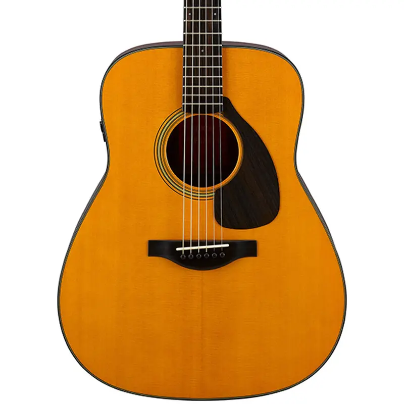 Yamaha Fgx5 Electro-Acoustic Dreadnought Guitar In Vintage Natural Finish 1