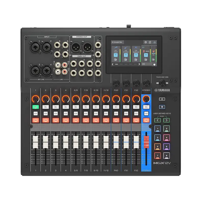 Yamaha Mgx12V 12-Channel Digital Mixer With Video I/O – Black 1