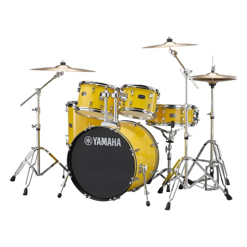 Yamaha Rydeen 5-Piece Fusion Drum Set With Hardware & Cymbals – Mellow Yellow 1