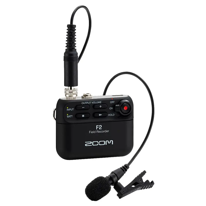 Zoom F2 Portable Stereo Field Recorder With Built-In Mics 1
