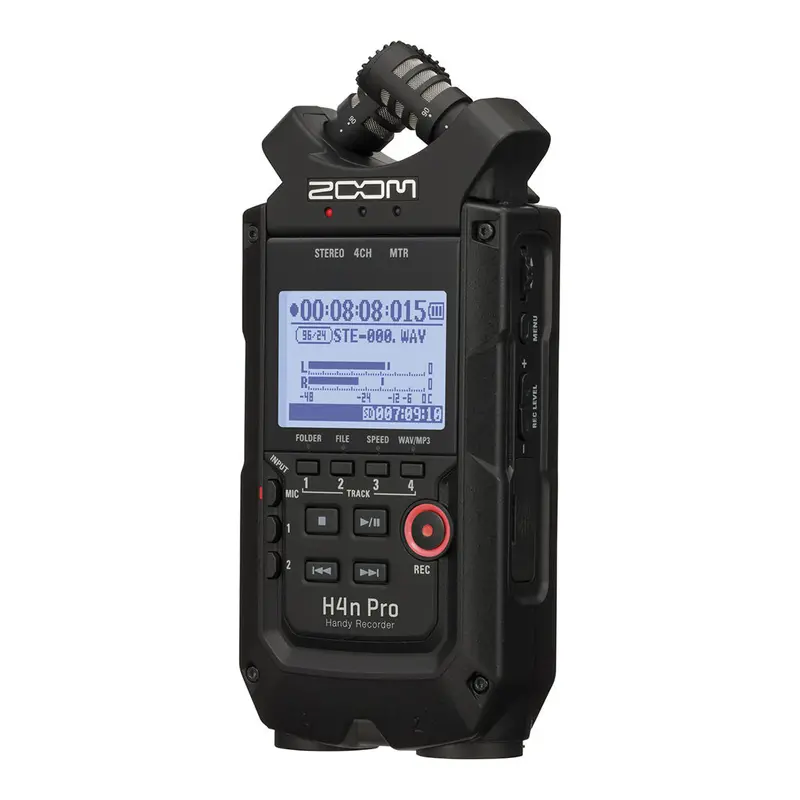Zoom H4N Pro All-Black Portable Recorder For Field And Studio Use 1