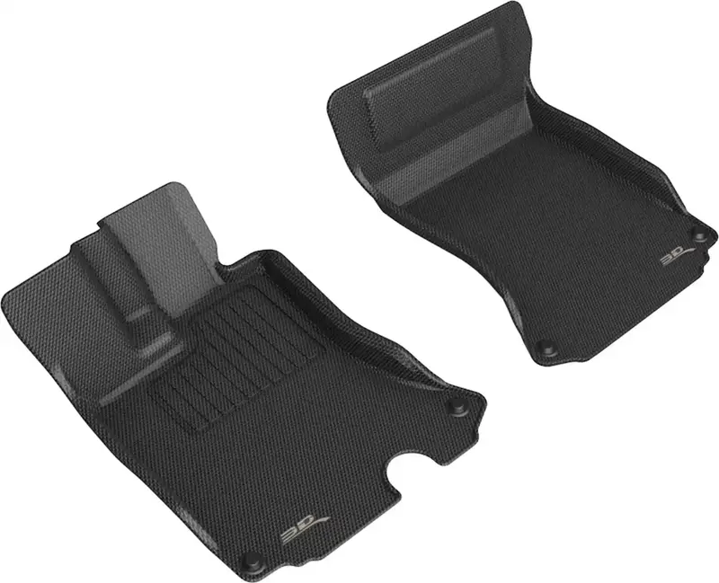 3D Maxpider Kagu Floor Mats – Digital-Fit Black Set For Front Row (2-Piece) 1