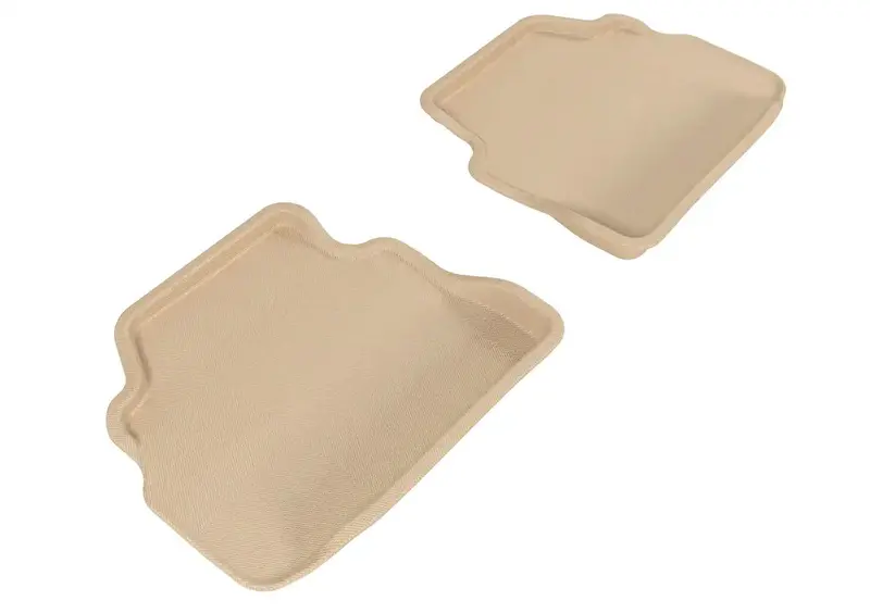 3D Maxpider Kagu Tan Floor Mat Set (L1Bm02521502) – Two-Piece Rear Interior Protection 1