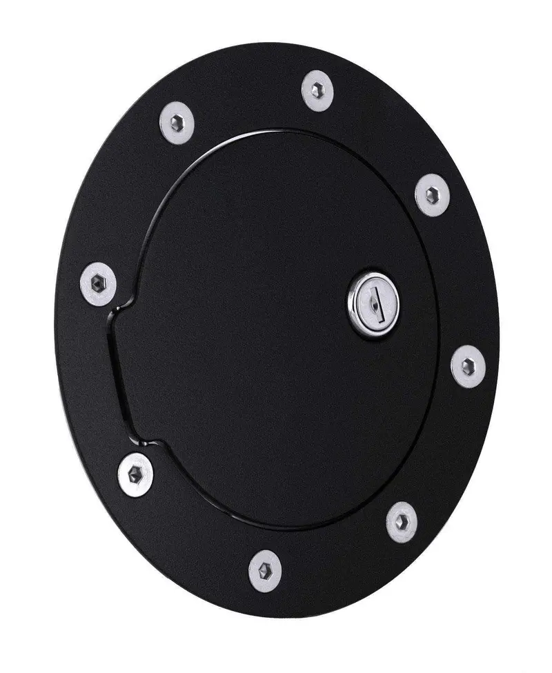 All Sales Flat-Black Billet Fuel Door With Locking Mechanism – Race-Style Design (Model 6107Kl) 1