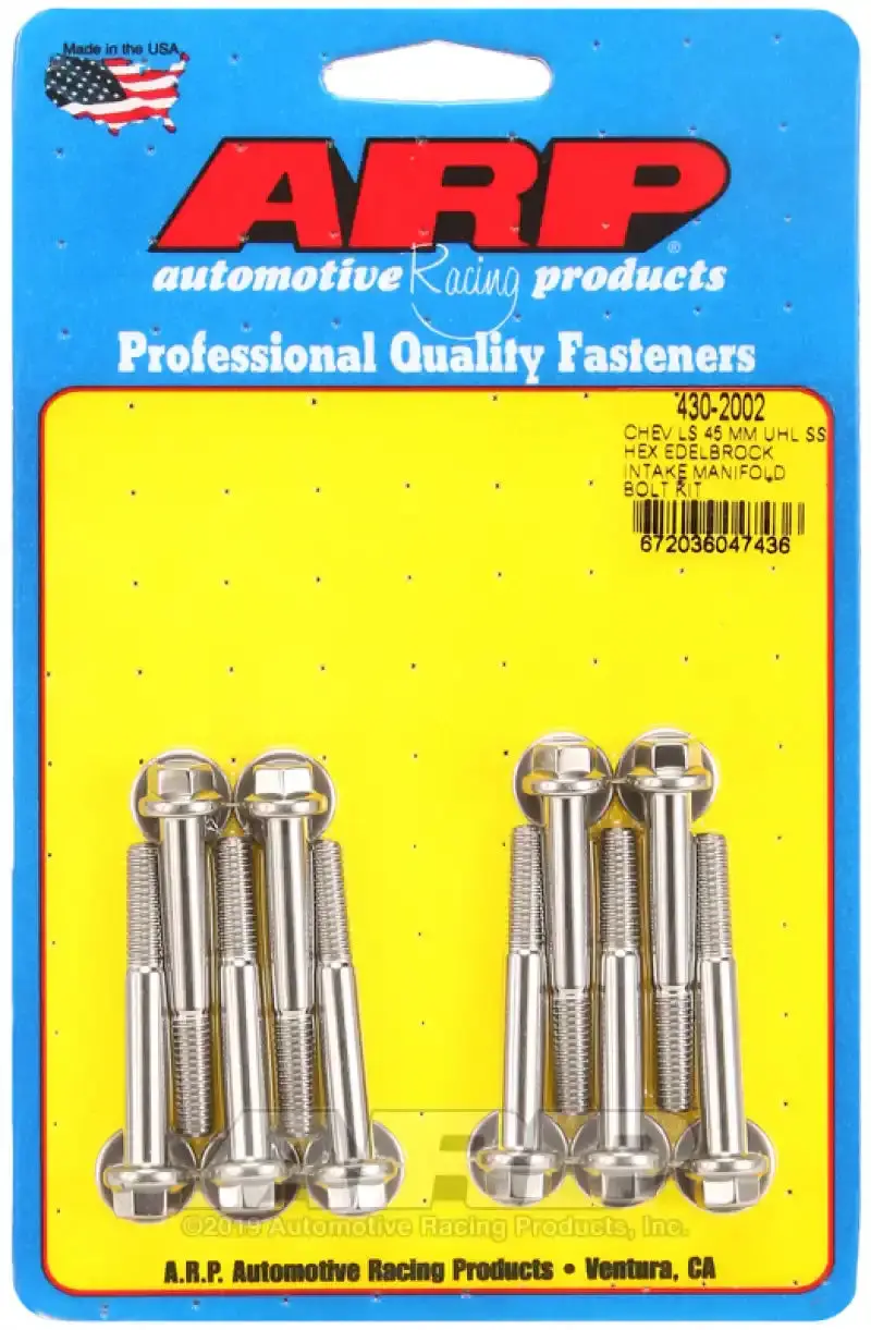 Arp 45Mm Uhl Hex Bolt Kit For Chevy Ls Engines & Edelbrock Intake Manifolds 1