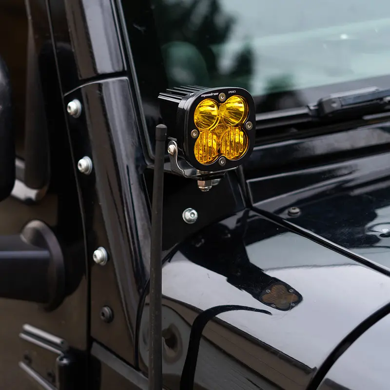 Baja Designs Squadron Pro Led Light Pod Pair – Spot Beam, Baja Amber Lens, Black Housing 1