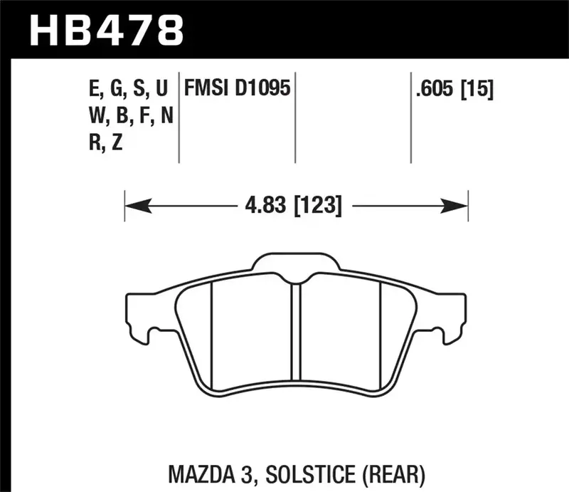Hawk Performance Ht-10 Front Brake Pads – Hb478S.605, Slotted Upper Notch & Spring 1
