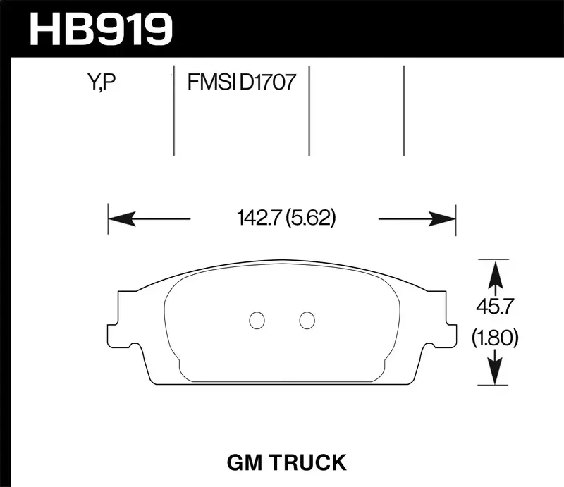 Hawk Performance Lts Brake Pads – Rear Disc Set, 0.670" Thickness (Hb919Y.670) 1